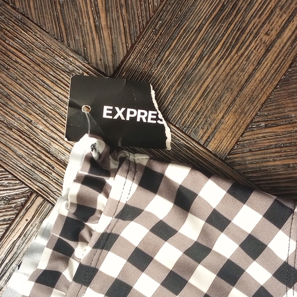 NWT Black Checkered Bikini Bottoms - Picture 2 of 6